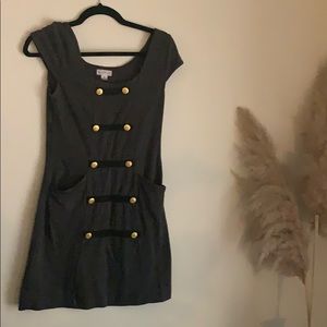 Grey button sailor costume